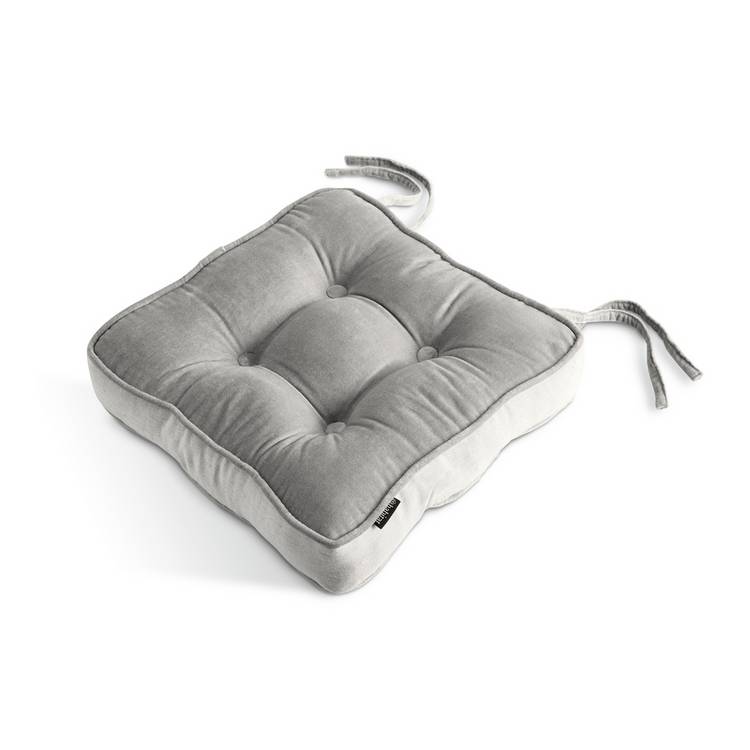 Habitat velvet seat cushions natural 40cm - British product