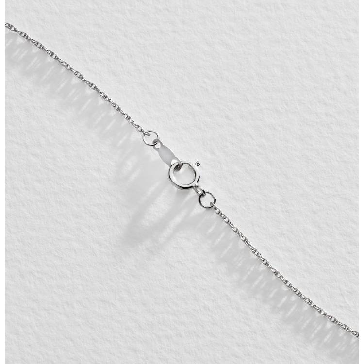 Revere sterling silver diamond heart open pendant necklace (British brand)