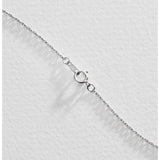 Revere sterling silver diamond heart open pendant necklace (British brand)