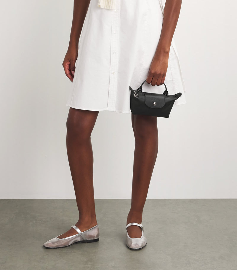 Longchamp Le Pliage Xtra leather pouch extra-small, imported from the UK
