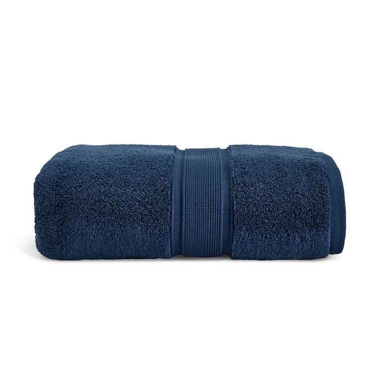 Habitat Supersoft bath sheet denim blue thick cotton - British product
