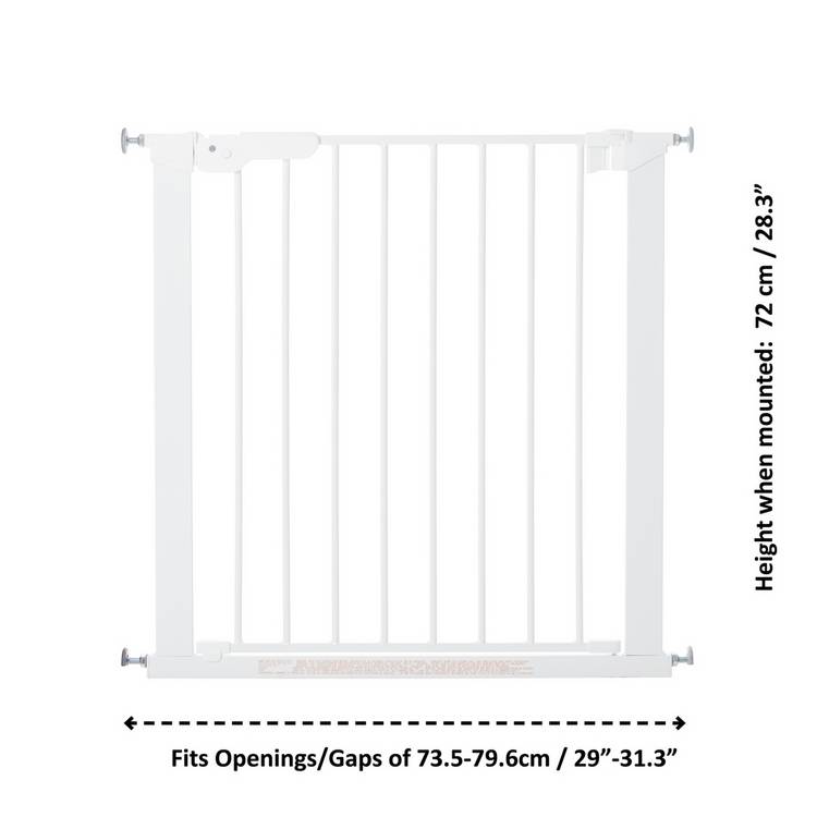 BabyDan Premier pressure fit safety gate white 73cm (British brand)