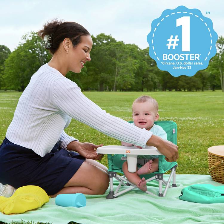 Bright Starts portable feeding booster seat Teal - British product