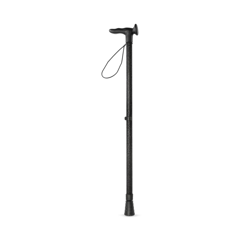 Cool Walking Sticks left hand walking stick black glitter - British product