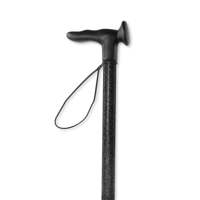 Cool Walking Sticks left hand walking stick black glitter - British product