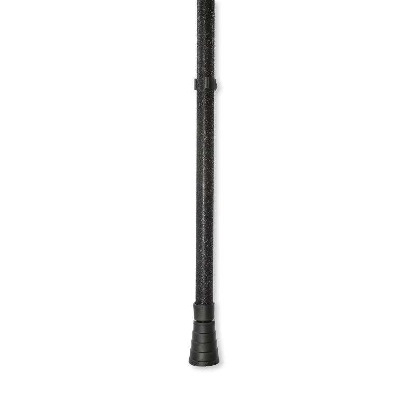 Cool Walking Sticks left hand walking stick black glitter - British product