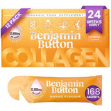 Superdrug Benjamin Button Liquid Marine Collagen Mango 12,000mg with Vitamin C 168 x 30ml Sachets- Buy online at McGrocer