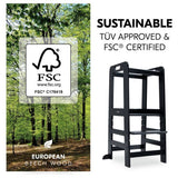 Hauck Montessori learning tower in black, UK version