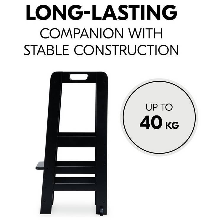 Hauck Montessori learning tower in black, UK version