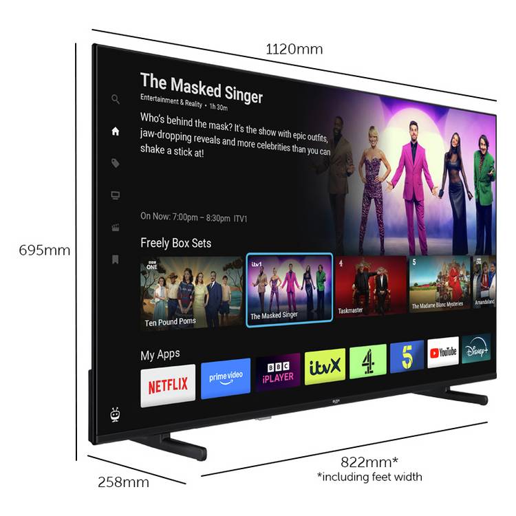 Bush 4K UHD HDR Smart TV 50-inch, imported from the UK