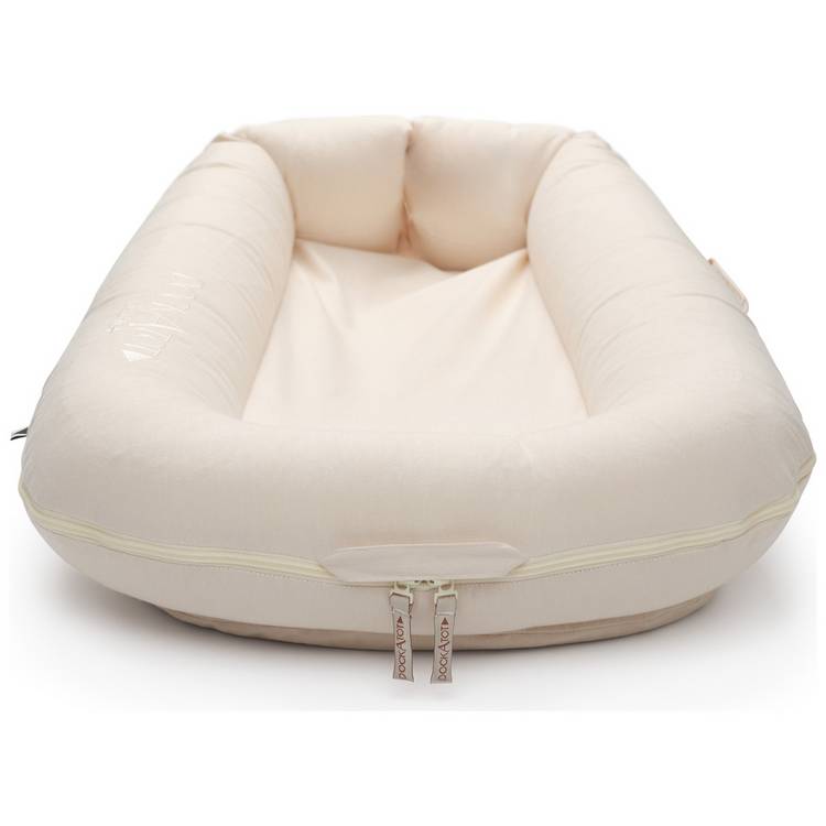 DockATot baby pod Sand Chambray, imported from the UK