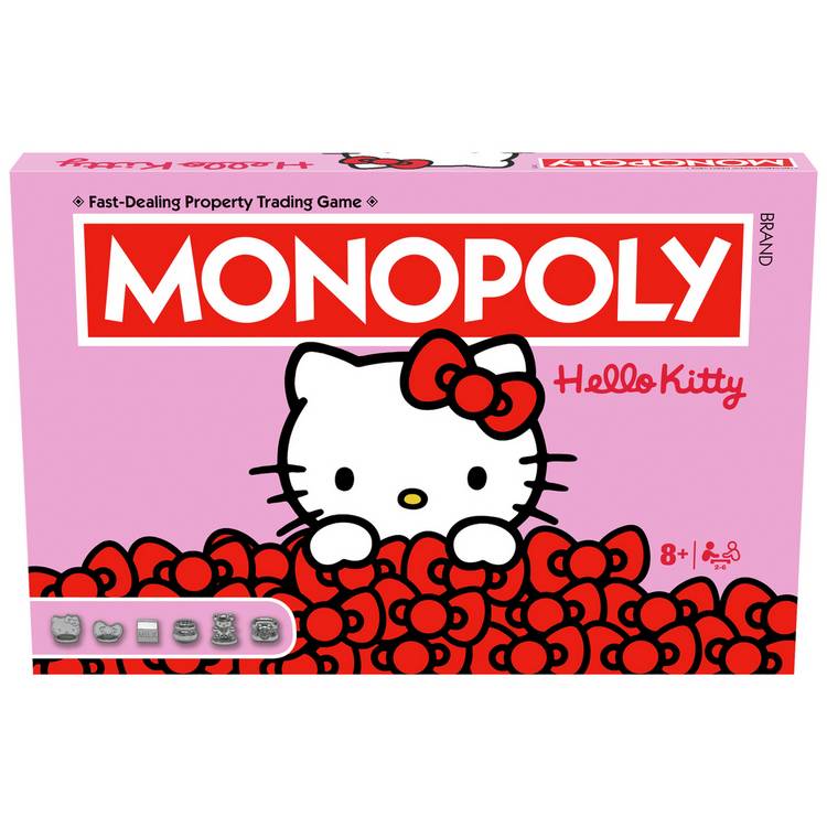 Hello Kitty Monopoly board game with Sanrio design, UK version