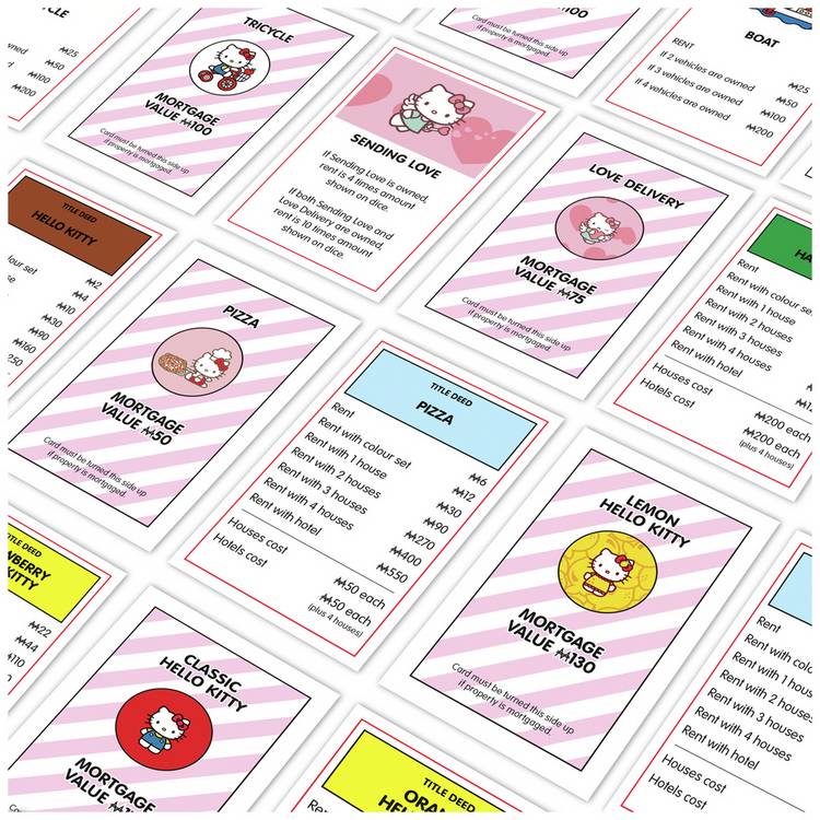 Hello Kitty Monopoly board game with Sanrio design, UK version