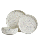 Habitat white speckled stoneware dinner set 12 piece, UK version