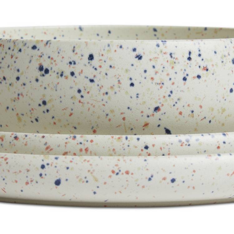 Habitat white speckled stoneware dinner set 12 piece, UK version