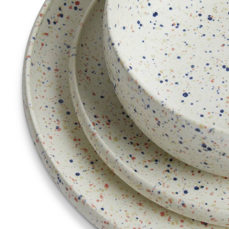 Habitat white speckled stoneware dinner set 12 piece, UK version
