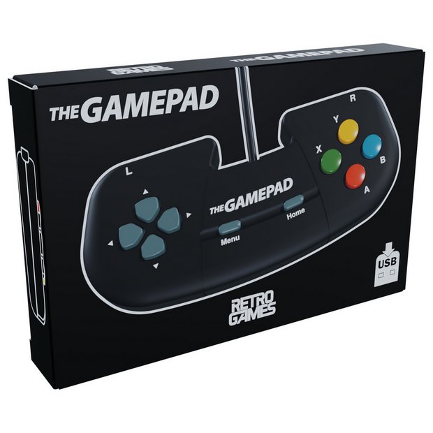 The Gamepad retro gaming controller black, imported from the UK
