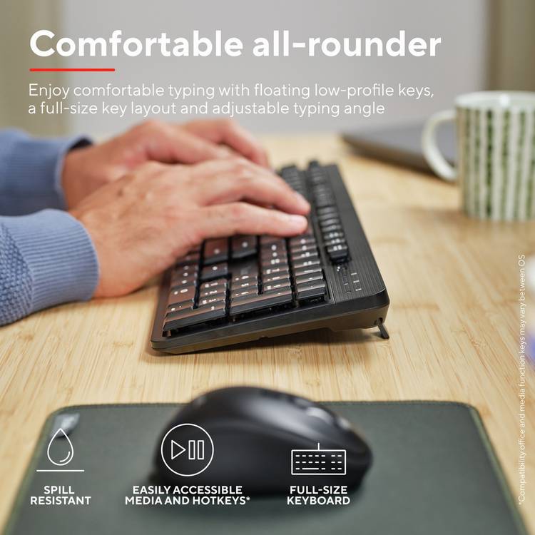 Trust ODY II wireless keyboard mouse desk set, imported from the UK