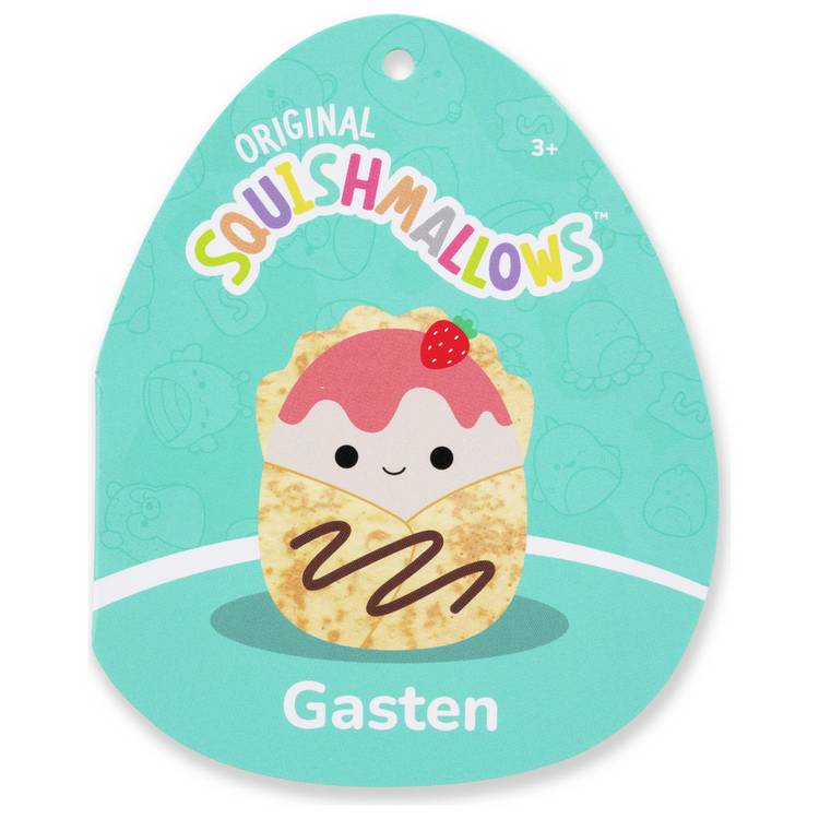 Squishmallows Gasten strawberry crepe plush toy 7.5 inch, UK version