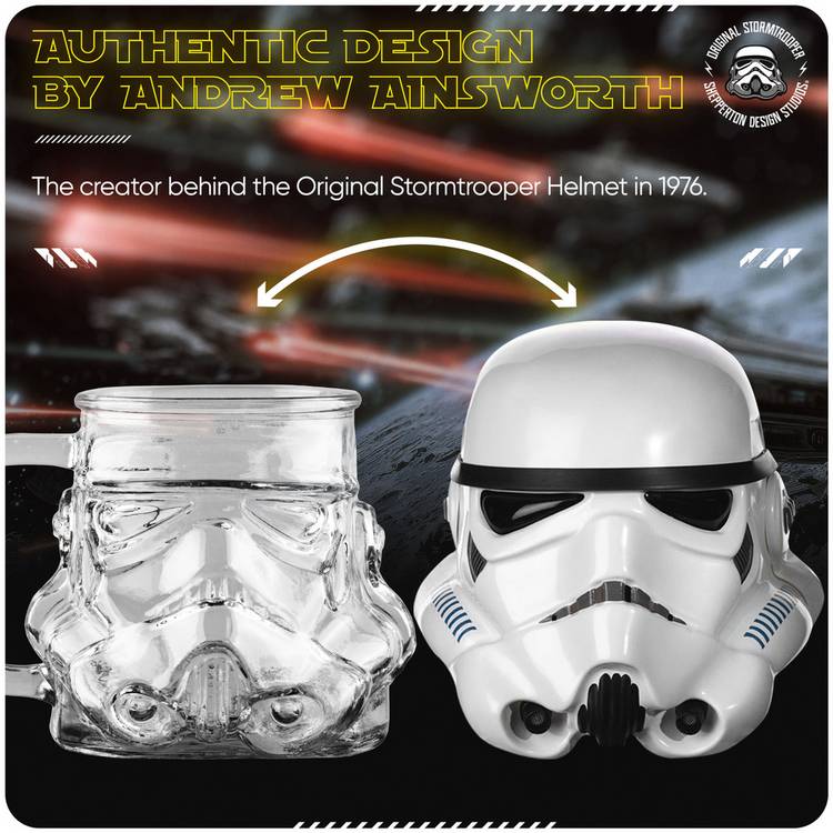 Stormtrooper 3D beer pint glass 600ml, UK version