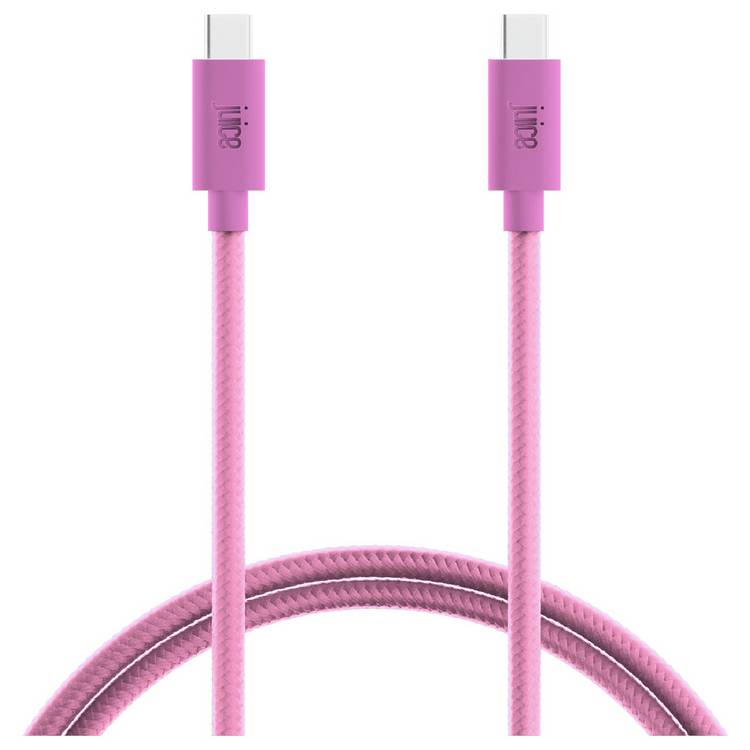 Juice USB-C to USB-C charging cable 2m pink (British brand)