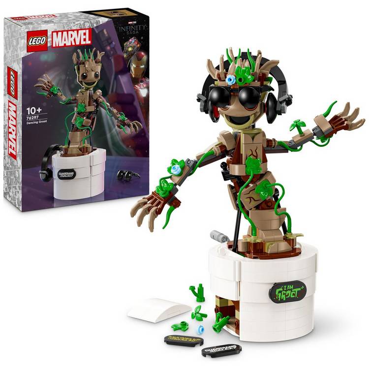 LEGO Marvel Dancing Groot buildable toy (British brand)