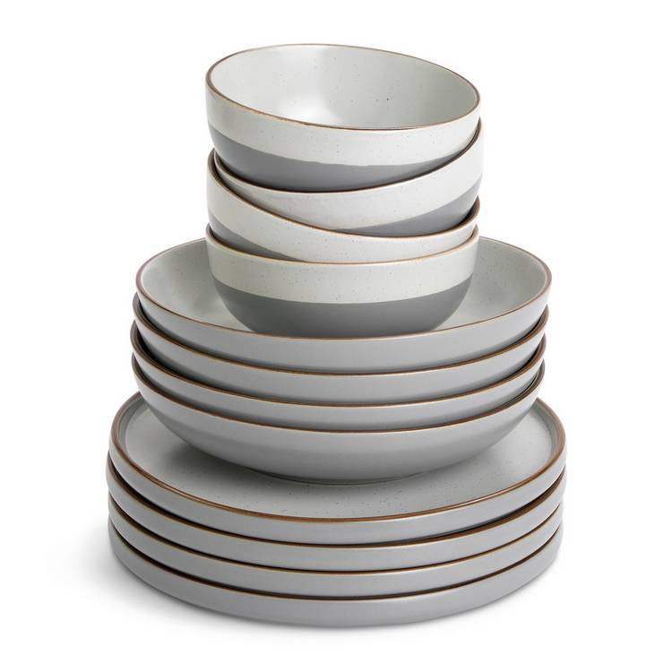 Habitat Loft Speckle 12-piece dinner set, imported from the UK