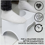 Addis white toilet stool with slip resistant grip, imported from the UK