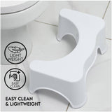 Addis white toilet stool with slip resistant grip, imported from the UK