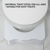 Addis white toilet stool with slip resistant grip, imported from the UK