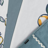 Habitat lemon textile set denim with tea towels and oven glove, UK version