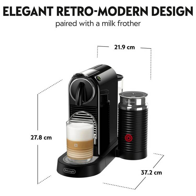 Nespresso by De'Longhi CitiZ pod coffee machine with frother, imported from the UK
