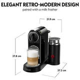 Nespresso by De'Longhi CitiZ pod coffee machine with frother, imported from the UK