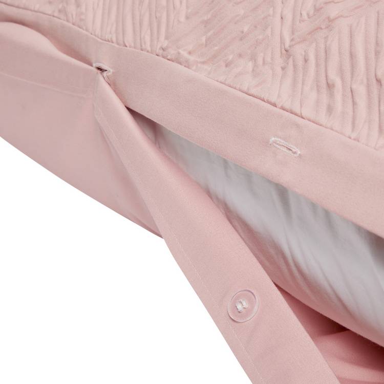 Argos Home pink embossed bedding set single size - British product