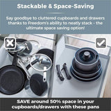 Tower 7-piece aluminium pan set grey - British product