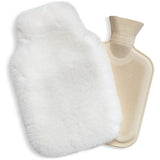 Habitat white faux fur hot water bottle (British brand)