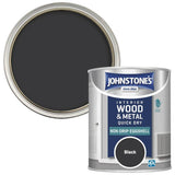Johnstone's black eggshell paint 750ml, imported from the UK