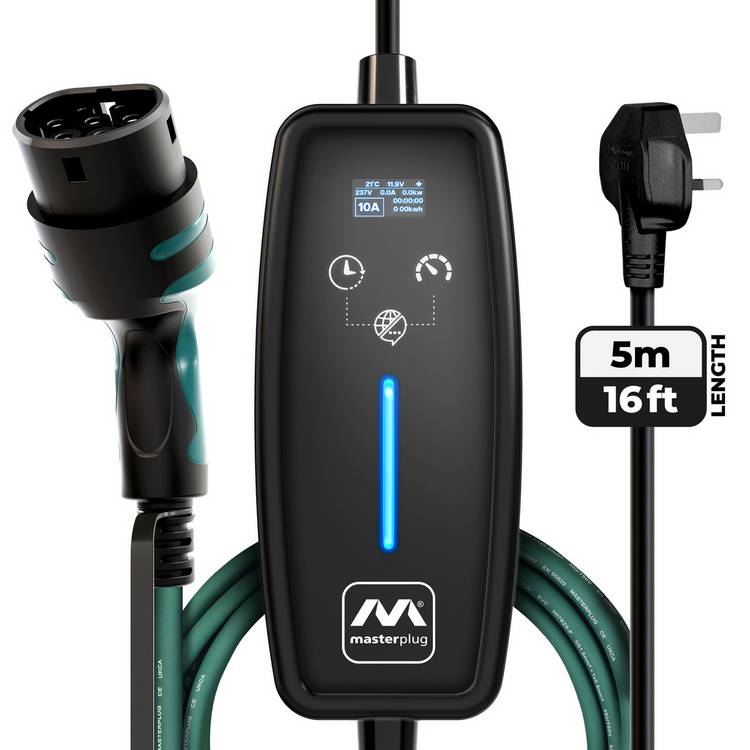 Masterplug EV charging cable Mode 2 5m, UK version