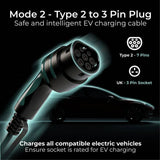 Masterplug EV charging cable Mode 2 5m, UK version
