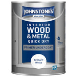 Argos Johnstone's Wood & Metal Primer Undercoat - Brilliant White 1.25L- Buy online at McGrocer