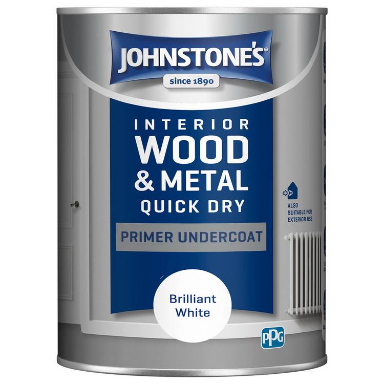 Johnstone's undercoat Brilliant White 1.25L, UK version