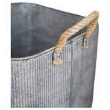 Ivyline galvanised square planters with rope handles, outdoor, British brand