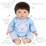 Tiny Treasures baby doll in Blue Bear Outfit 44cm, UK version