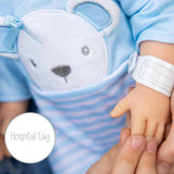 Tiny Treasures baby doll in Blue Bear Outfit 44cm, UK version