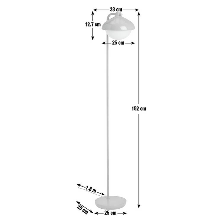 Habitat Acorn floor lamp cornflower blue 152cm tall, imported from the UK