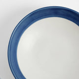 Habitat stoneware pasta bowls blue and cream stripe 4 piece set, UK version
