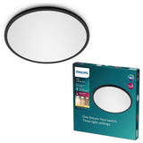 Philips Super Slim LED ceiling light black 25cm - British product