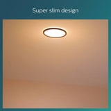 Philips Super Slim LED ceiling light black 25cm - British product