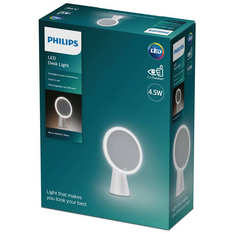 Philips LED desk lamp white with SceneSwitch (British brand)