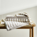 Habitat neutral stripe 4 piece towel bale, imported from the UK